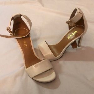 White Nine West Heels slightly worn